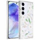 For Samsung Galaxy A55 5G Dual-side Laminating IMD PC Hybrid TPU Phone Case(White Daisy) - 1