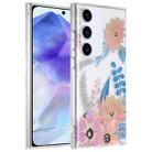 For Samsung Galaxy A55 5G Dual-side Laminating IMD PC Hybrid TPU Phone Case(Lotus) - 1