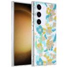 For Samsung Galaxy S23+ 5G Dual-side Laminating IMD PC Hybrid TPU Phone Case(Yellow Flowers) - 1