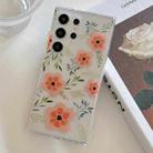 For Samsung Galaxy S23 FE 5G Dual-side Laminating IMD PC Hybrid TPU Phone Case(Orange Flowers) - 2