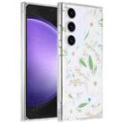 For Samsung Galaxy S23 FE 5G Dual-side Laminating IMD PC Hybrid TPU Phone Case(White Daisy) - 1