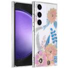 For Samsung Galaxy S23 FE 5G Dual-side Laminating IMD PC Hybrid TPU Phone Case(Lotus) - 1