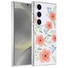 For Samsung Galaxy S24 5G Dual-side Laminating IMD PC Hybrid TPU Phone Case(Orange Flowers) - 1