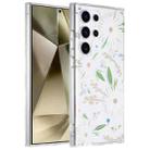 For Samsung Galaxy S24 Ultra 5G Dual-side Laminating IMD PC Hybrid TPU Phone Case(White Daisy) - 1