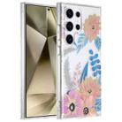 For Samsung Galaxy S24 Ultra 5G Dual-side Laminating IMD PC Hybrid TPU Phone Case(Lotus) - 1