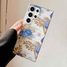 For Samsung Galaxy S24+ 5G Dual-side Laminating IMD PC Hybrid TPU Phone Case(Blue Peony) - 2
