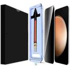 For Samsung Galaxy S23 FE 5G LK Easy Install Privacy Tempered Glass Film(Black) - 1