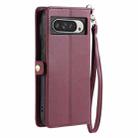 For Google Pixel 9 Pro XL Wallet Multi-card Slot Leather Phone Case with Lanyard(Wine Red) - 3