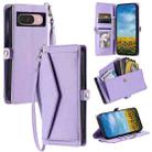 For Google Pixel 9 / 9 Pro Wallet Multi-card Slot Leather Phone Case(Purple) - 1