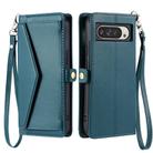 For Google Pixel 10 Pro XL Wallet Multi-card Slot Leather Phone Case with Lanyard(Green) - 2