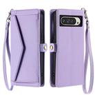 For Google Pixel 10 Pro XL Wallet Multi-card Slot Leather Phone Case with Lanyard(Purple) - 2