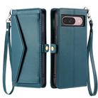 For Google Pixel 10 / 10 Pro Wallet Multi-card Slot Leather Phone Case with Lanyard(Green) - 2