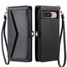 For Google Pixel 10 / 10 Pro Wallet Multi-card Slot Leather Phone Case with Lanyard(Black) - 2