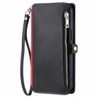 For Google Pixel 9a Leather Stitching Multi-card Slot Zipper Phone Case(Black) - 2