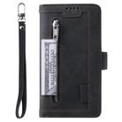 For Google Pixel 10 Pro XL Nine Card Zipper Bag Leather Phone Case with Lanyard(Black) - 2
