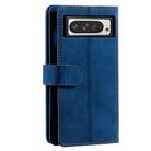 For Google Pixel 10 Pro XL Nine Card Zipper Bag Leather Phone Case with Lanyard(Blue) - 2