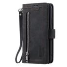 For Google Pixel 10 / 10 Pro Nine Card Zipper Bag Leather Phone Case with Lanyard(Black) - 2