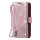 For Google Pixel 10 / 10 Pro Nine Card Zipper Bag Leather Phone Case with Lanyard(Rose Gold) - 2