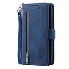For Google Pixel 10 / 10 Pro Nine Card Zipper Bag Leather Phone Case with Lanyard(Blue) - 2