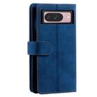 For Google Pixel 10 / 10 Pro Nine Card Zipper Bag Leather Phone Case with Lanyard(Blue) - 3
