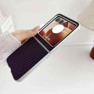 For Motorola Razr 50 Carbon Fiber Leather Grain Kevlar Folding Phone Case(Black) - 3