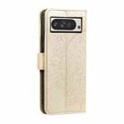 For Google Pixel 9 Pro XL Totem Flower Embossed Leather Phone Case with Lanyard(Gold) - 3