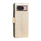 For Google Pixel 9 / 9 Pro Totem Flower Embossed Leather Phone Case with Lanyard(Gold) - 3