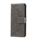 For Google Pixel 9 / 9 Pro Totem Flower Embossed Leather Phone Case with Lanyard(Grey) - 2