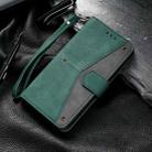 For Google Pixel 9 Pro XL Nail Skin Feel Stitching Calf Texture Leather Phone Case(Green) - 2