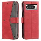 For Google Pixel 9 Pro XL Nail Skin Feel Stitching Calf Texture Leather Phone Case(Red) - 1