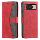 For Google Pixel 9 / 9 Pro Nail Skin Feel Stitching Calf Texture Leather Phone Case(Red) - 1