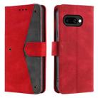 For Google Pixel 9a Nail Skin Feel Stitching Calf Texture Leather Phone Case(Red) - 1