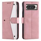 For Google Pixel 10 Pro XL Nail Skin Feel Stitching Calf Texture Leather Phone Case(Rose Gold) - 1