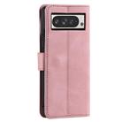 For Google Pixel 10 Pro XL Nail Skin Feel Stitching Calf Texture Leather Phone Case(Rose Gold) - 3