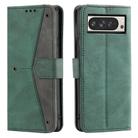 For Google Pixel 10 Pro XL Nail Skin Feel Stitching Calf Texture Leather Phone Case(Green) - 1