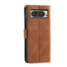 For Google Pixel 10 Pro XL Nail Skin Feel Stitching Calf Texture Leather Phone Case(Brown) - 3
