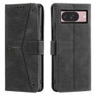For Google Pixel 10 / 10 Pro Nail Skin Feel Stitching Calf Texture Leather Phone Case(Black) - 1