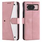 For Google Pixel 10 / 10 Pro Nail Skin Feel Stitching Calf Texture Leather Phone Case(Rose Gold) - 1