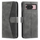 For Google Pixel 10 / 10 Pro Nail Skin Feel Stitching Calf Texture Leather Phone Case(Grey) - 1