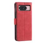 For Google Pixel 10 / 10 Pro Nail Skin Feel Stitching Calf Texture Leather Phone Case(Red) - 3