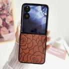 For Xiaomi Mix Flip Impression Camellia Pattern Protective Phone Case(Brown) - 2