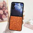 For Xiaomi Mix Flip Impression Camellia Pattern Protective Phone Case(Orange) - 2