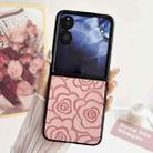 For Xiaomi Mix Flip Impression Camellia Pattern Protective Phone Case(Pink) - 2