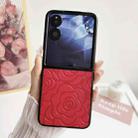 For Xiaomi Mix Flip Impression Camellia Pattern Protective Phone Case(Red) - 2