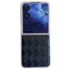 For Xiaomi Mix Flip Pearlescent Paint Diamond Shaped Checkered Leather Phone Case(Black) - 1