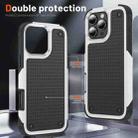 For iPhone 16 Pro Max PC + TPU Shockproof Protective Phone Case(White+Black) - 3