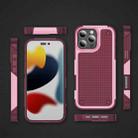 For iPhone 16 Pro Max PC + TPU Shockproof Protective Phone Case(Pink+Dark Red) - 2