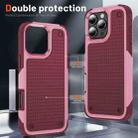 For iPhone 16 Pro Max PC + TPU Shockproof Protective Phone Case(Pink+Dark Red) - 3