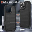 For iPhone 16 Pro Max PC + TPU Shockproof Protective Phone Case(Black+Black) - 3