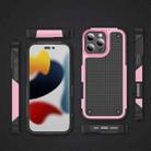 For iPhone 16 Pro PC + TPU Shockproof Protective Phone Case(Pink+Black) - 2